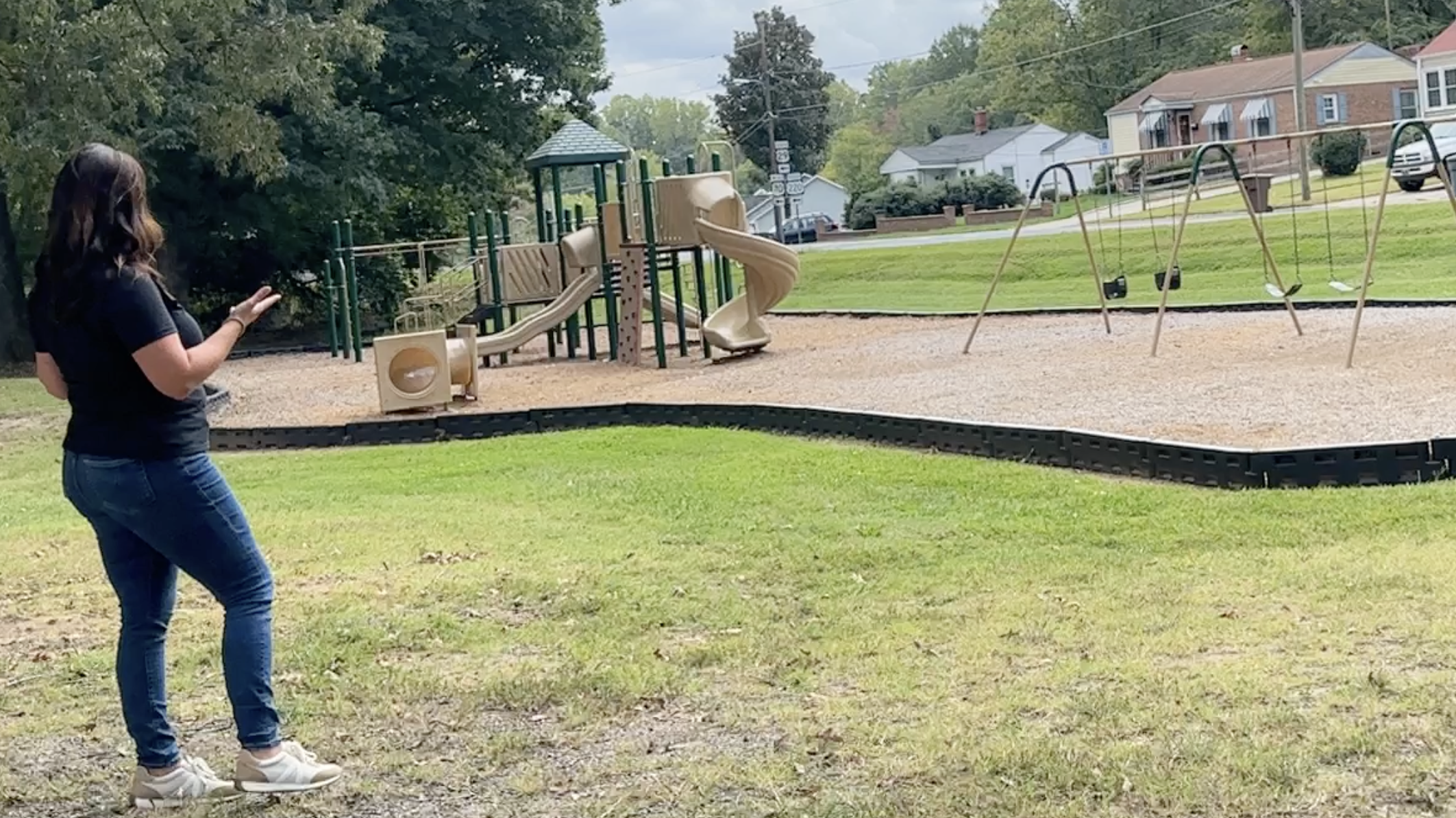 Tillery standing near the current Nocho Park playground.